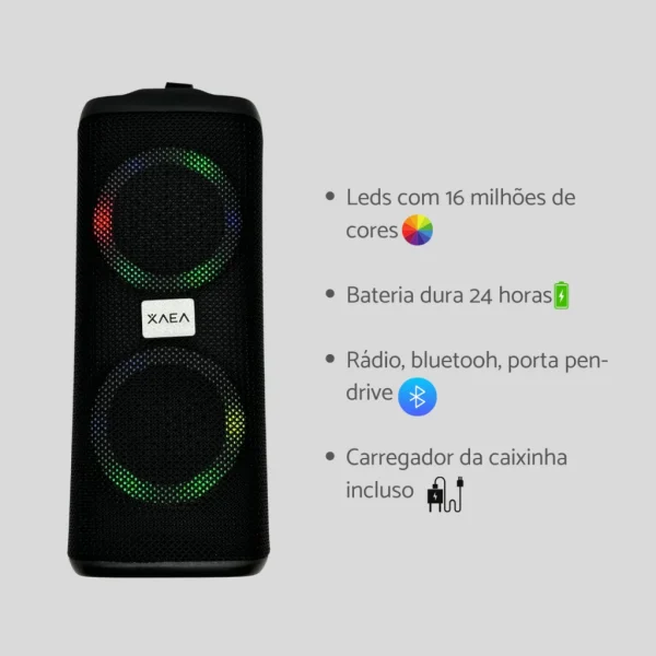 Caixa de Som Bluetooth Xaea Vortex - Imagem 3